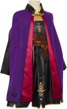 Load image into Gallery viewer, Disney Frozen 2 Anna Adventure Girls Role-Play Dress with Rich Violet Travel Cape, Featuring Intricate Belt Design &amp; Artistic Dress Trim - Fits Sizes 4-6X, For Ages 3+
