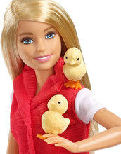 Load image into Gallery viewer, Barbie GCK86 Sweet Orchard Farm Blonde Doll and Playset with 7 Animals