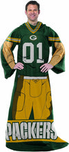 Load image into Gallery viewer, Officially Licensed NFL Full Body "Player" Adult Comfy Throw, 48" x 71", Multi Color