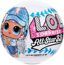 Load image into Gallery viewer, L.O.L. Surprise All-Star B.B.s Sports Series 1 Baseball Sparkly Dolls with 8 Surprises