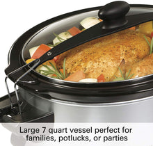 Load image into Gallery viewer, Hamilton Beach Stay or Go Programmable 7 Qt. Slow Cooker with Party Dipper 33478