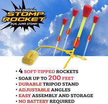Load image into Gallery viewer, The Original Stomp Rocket Ultra Rocket, 4 Rockets - Outdoor Rocket Toy Gift for Boys and Girls - Comes with Toy Rocket Launcher - Ages 5 Years and Up, Red