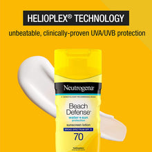 Load image into Gallery viewer, Neutrogena Beach Defense Water Resistant Sunscreen Body Lotion with Broad Spectrum SPF 70, Oil-Free and Fast-Absorbing, 6.7 oz