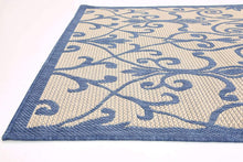 Load image into Gallery viewer, Unique Loom Outdoor Botanical Collection Traditional Border Transitional Indoor and Outdoor Flatweave Rug