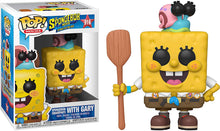 Load image into Gallery viewer, SpongeB o b Squarepants with Gary: Funk o Pop! Animation Vinyl Figure Bundle with 1 Compatible 'ToysDiva' Graphic Protector (916 - 47162 - B)