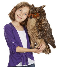 Load image into Gallery viewer, Melissa &amp; Doug Lifelike Plush Owl (Stuffed Animal &amp; Plush Toy, Crafted With Care, Soft Fabric, 17” H x 14” W x 17” L)