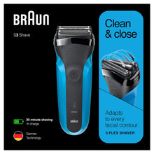 Load image into Gallery viewer, Braun Series Men&#39;s Electric Foil Shaver / Rechargeable Electric Razor, Wet &amp; Dry, Blue