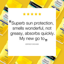 Load image into Gallery viewer, Neutrogena Beach Defense Water Resistant Sunscreen Body Lotion with Broad Spectrum SPF 70, Oil-Free and Fast-Absorbing, 6.7 oz