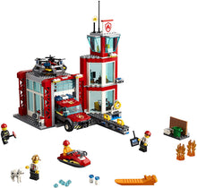 Load image into Gallery viewer, LEGO City Fire Station 60215 Fire Rescue Tower Building Set with Emergency Vehicle Toys includes Firefighter Minifigures for Creative Play (509 Pieces)