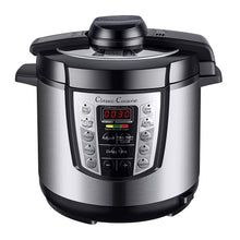 Load image into Gallery viewer, Multi-Cooker 4-in-1 Pressure Cooker, Slow Cooker, Rice Cooker, Steamer with 10 programmed settings and start delay timer – 6 Quart by Classic Cuisine