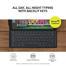 Load image into Gallery viewer, Logitech iPad Pro 12.9 inch Keyboard Case | SLIM COMBO with Detachable, Backlit, Wireless Keyboard and Smart Connector (Black)