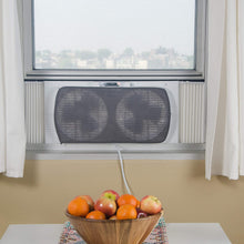Load image into Gallery viewer, Comfort Zone CZ319WT 9-inch Twin Window Fan with Manual Reversible Airflow Control, Auto-Locking Expanders and 2-Speed Fan Switch
