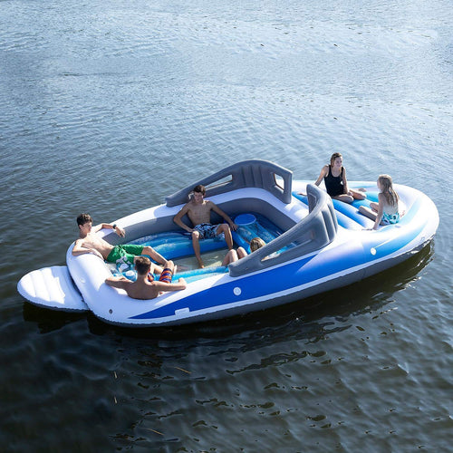 6-Person Inflatable Bay Breeze Boat Island Party Island