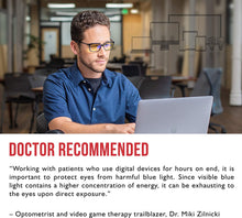 Load image into Gallery viewer, Gaming Glasses | Blue Light Blocking Glasses | Maverick/Gunmetal by Gunnar | 35% Blue Light Protection, 100% UV Light, Anti-Reflective To Protect &amp; Reduce Eye Strain &amp; Dryness