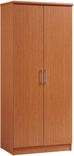 Hodedah HID8600 2-Door Armoire with 4-Shelves in White Wardrobe