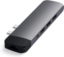 Load image into Gallery viewer, Satechi Aluminum Type-C Pro Hub Adapter with Ethernet - 4K HDMI, USB-C PD, Gigabit Ethernet, USB 3.0, Micro SD Card Slot - Compatible with 2020/2019 MacBook Pro and 2020/2018 MacBook Air