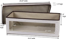 Load image into Gallery viewer, Household Essentials Vision Natural Canvas Storage Box, Brown Trim