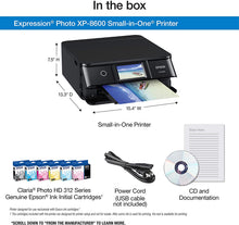 Load image into Gallery viewer, Epson Expression Photo XP-8600 Wireless Color Photo Printer with Scanner and Copier Black