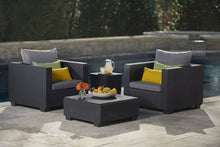 Load image into Gallery viewer, Keter Salta 3-Seater Seating Patio Sofa Sunbrella Cushions in a Resin Plastic Wicker Pattern