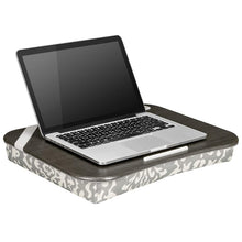 Load image into Gallery viewer, LapGear Designer Lap Desk - Gray Damask (Fits up to 17.3" Laptop) - Style #45524