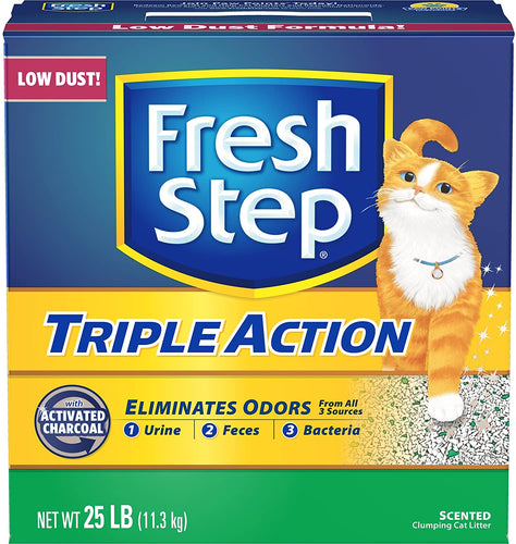 FRESH STEP CAT LITTER 261213 Fresh Step Triple Action Scooping Litter, 25 -Pound