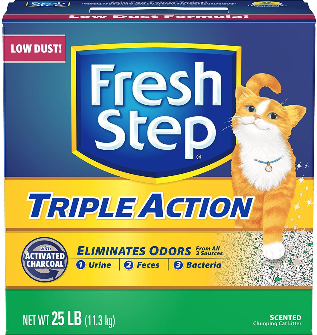 FRESH STEP CAT LITTER 261213 Fresh Step Triple Action Scooping Litter, 25 -Pound