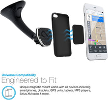 Load image into Gallery viewer, Naztech MagBuddy Car Windshield Phone Mount [Hands Free] Compatible for iPhone 12/SE/11/Pro/Pro Max, Galaxy S20/S10/S9, Note 20 5G/10/9, Pixel + More