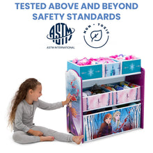 Load image into Gallery viewer, Delta Children 6-Bin Toy Storage Organizer, Disney Frozen