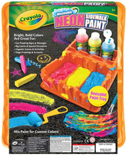 Load image into Gallery viewer, Crayola; Washable Neon Sidewalk Paint; Outdoor Art Tools; 3 Neon Paint Colors, Paint Brush, Roller and 3 Sidewalk Chalk Sticks