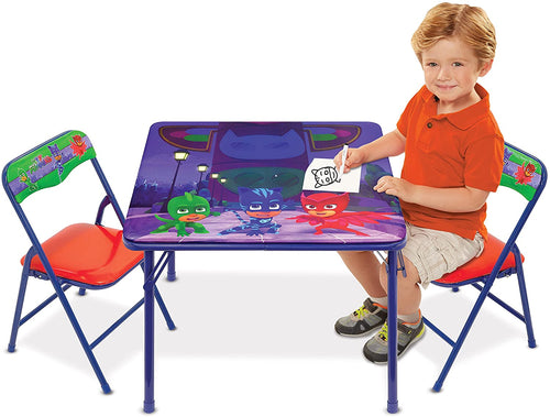 Disney PJ Masks Superhero Team Activity Table Set with 2 Chairs Play Set with Two Chairs