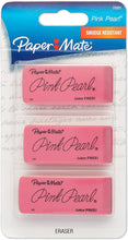 Load image into Gallery viewer, Paper Mate Pink Pearl Erasers, Large, 3 Count