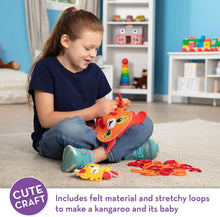 Load image into Gallery viewer, Melissa &amp; Doug Loop It! Cuddly Kangaroos Beginner Craft Kit – Felt Kangaroo and Baby Joey