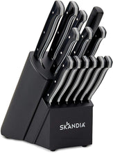 Load image into Gallery viewer, Hampton Forge Aldis Knife Block Set, 14 Piece, Black