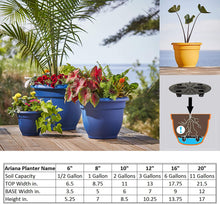 Load image into Gallery viewer, Bloem 20-56312CH Fiskars 12 Inch Ariana Planter with Self-Watering Grid, Chocolate, 12&quot;, Browns
