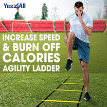 Load image into Gallery viewer, Yes4All Agility Ladder – Speed Agility Training Ladder with Carry Bag – 12 Rung (Yellow)