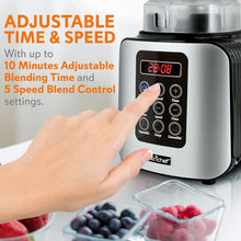 Load image into Gallery viewer, Digital Electric Kitchen Countertop Blender - Professional 1.7 Liter Capacity Home Food Processor Compact Blender for Shakes and Smoothies w/ Pulse Blend, Timer, Adjustable Speed - NutriChef NCBL1700