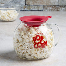 Load image into Gallery viewer, Original Microwave Micro-Pop Popcorn Popper, Borosilicate Glass, 3-in-1 Silicone Lid, Dishwasher Safe, BPA Free, 3 Quart