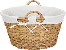 Load image into Gallery viewer, Household Essentials ML-6667B Round Wicker Laundry Basket Hamper with Liner - Dark Brown