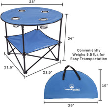 Load image into Gallery viewer, Wakeman Outdoors Camp Table-Outdoor Folding Table Carrying Bag-for Camping, Hiking, Beach, Picnic, Sporting Events