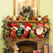 Load image into Gallery viewer, Glitzhome Marquee LED Lighted Christmas Stocking Holder Battery Operated