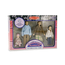 Load image into Gallery viewer, Melissa &amp; Doug  4-Piece Victorian Vinyl Poseable Doll Family for Dollhouse - 1:12 Scale