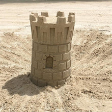 Load image into Gallery viewer, Create A Castle - Sand or Snow Castle Mold Set - 5 Piece Basic Plus Building Set with Multipurpose Tool, Battlement, and Window Mold, 1 Mesh Backpack for Easy Storage and Cleaning - for Kids &amp; Adults