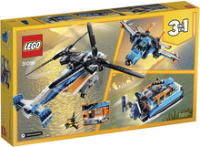 Load image into Gallery viewer, LEGO Creator 3in1 Twin Rotor Helicopter 31096 Building Kit (569 Pieces)