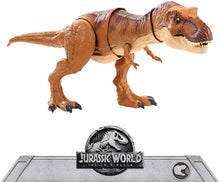 Load image into Gallery viewer, JURASSIC WORLD THRASH 'N THROW TYRANNOSAURUS REX Figure