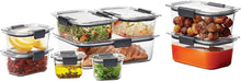 Load image into Gallery viewer, Rubbermaid Brilliance 18-Piece Stain and Odor Resistant 100% Leak-Proof, Crystal Clear Food Storage Container Set