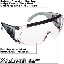 Load image into Gallery viewer, Allen Company Shooting &amp; Safety Fit Over Glasses for Use with Prescription Eyeglasses, Clear Lenses, Wrap Around Frame, ANSI Z87 Impact Resistant, UV Protection
