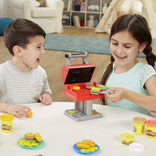 Load image into Gallery viewer, Play-Doh Kitchen Creations Grill 'n Stamp Playset for Kids 3 Years and Up with 6 Non-Toxic Modeling Compound Colors and 7 Barbecue Toy Accessories