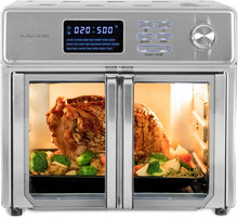 Load image into Gallery viewer, Kalorik 26 QT Digital Maxx Air Fryer Oven with 9 Accessories, Roaster, Broiler, Rotisserie, Dehydrator, Oven, Toaster, Pizza Oven and Warmer. Includes Cookbook. Sears up to 500⁰F. Extra Large Capacity, All in One Appliance. Stainless Steel. AFO 46045 SS