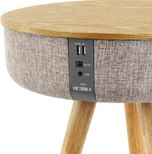 Load image into Gallery viewer, Victrola Bluetooth Wood Speaker Stand with Dual USB Ports