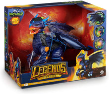 Load image into Gallery viewer, Untamed Legends Dragon - Vulcan (Dark Blue) - Interactive Toy